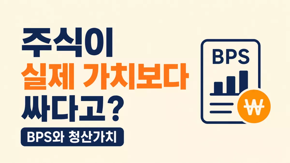 주식이 실제 가치보다 싸다고? BPS와 청산가치