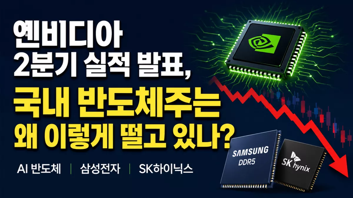 엔비디아 2분기 실적 발표, 국내 반도체주는 왜 이렇게 떨고 있나
