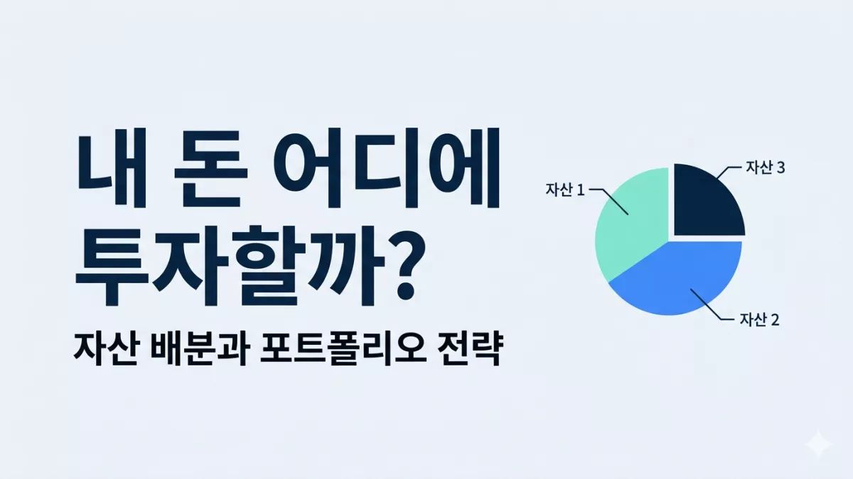 내 돈 어디에 투자할까? 자산 배분과 포트폴리오 전략